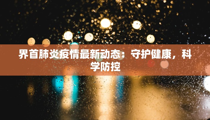 界首肺炎疫情最新动态:守护健康,科学防控 界首肺炎疫情最新动态:守护健康,科学防控